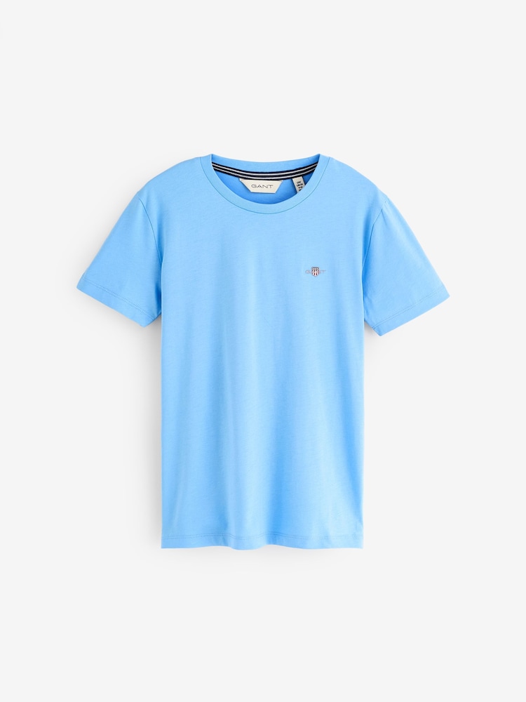 GANT Blue 100% Cotton Shield T-Shirt - Image 1 of 1