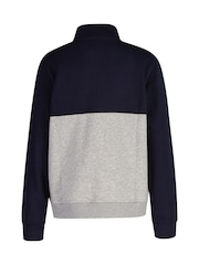 GANT Grey Blocked Half Zip Sweatshirt - Image 3 of 4