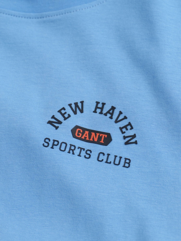 GANT Blue 100% Cotton Graphic T-Shirt - Image 4 of 4