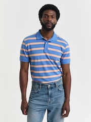 GANT Blue Chrome Striped Polo Shirt - Image 3 of 4