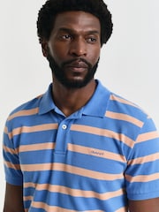 GANT Blue Chrome Striped Polo Shirt - Image 4 of 4