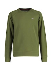 GANT Green Shield Crew Neck Sweatshirt - Image 1 of 4