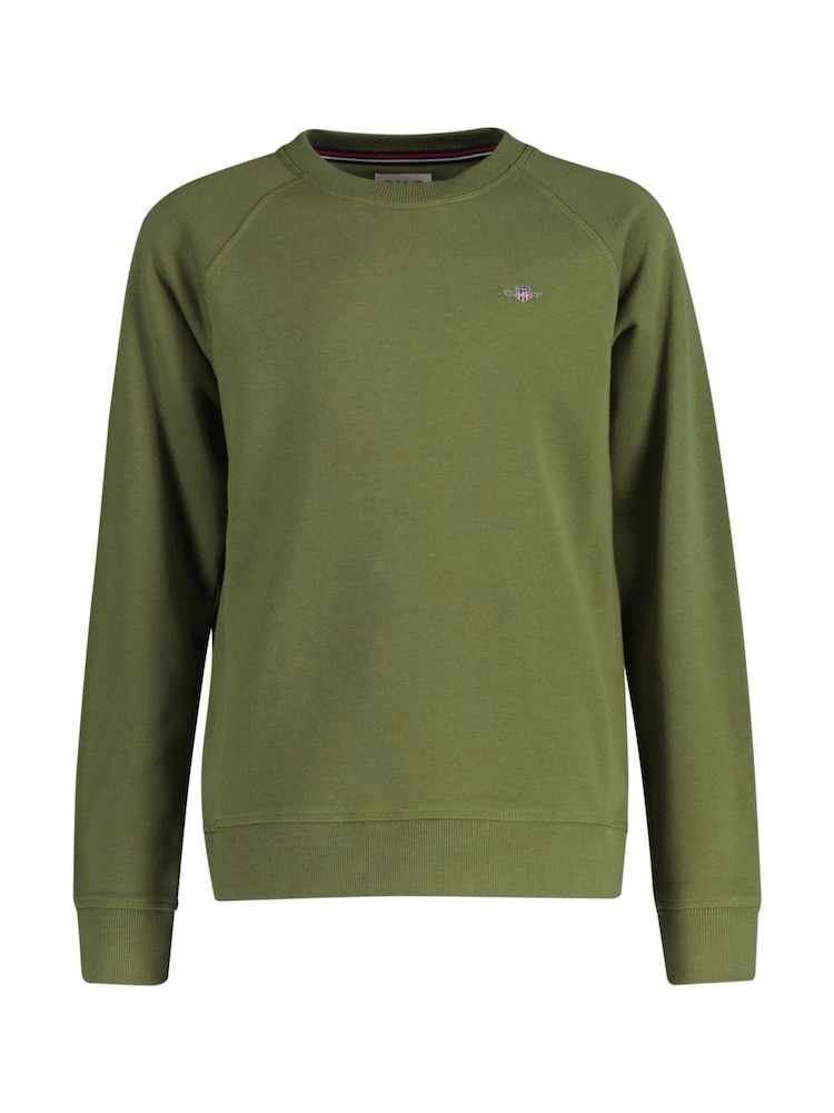 GANT Green Shield Crew Neck Sweatshirt - Image 1 of 4