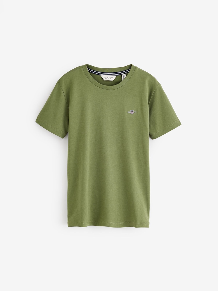 GANT Green 100% Cotton Shield T-Shirt - Image 1 of 1