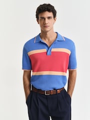 GANT Blue Colour Blocked Polo Shirt - Image 1 of 5