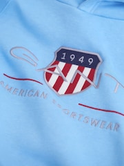 GANT Blue Archive Shield Hoodie - Image 4 of 4