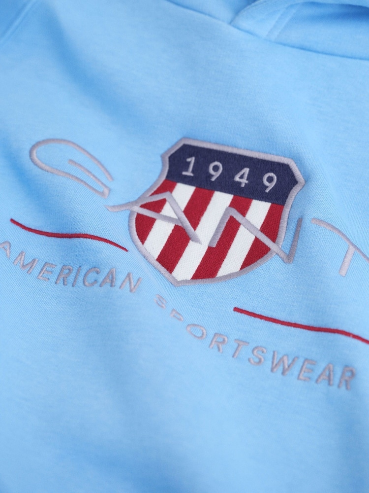 GANT Blue Archive Shield Hoodie - Image 4 of 4