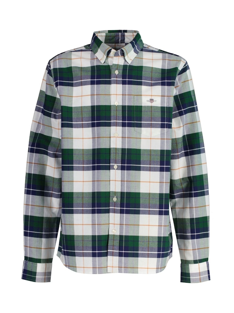 GANT Green Oxford Checked Shirt - Image 2 of 5