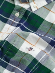GANT Green Oxford Checked Shirt - Image 4 of 5