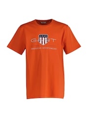 GANT Orange 100% Organic Cotton Archive Shield T-Shirt - Image 1 of 2