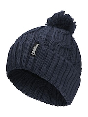 Jack Wolfskin Blue Pompom Beanie Hat - Image 1 de 3