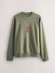 Black/Green Cotton Rich Crew Graphic Sweatshirts 2 Pack - Image 13 of 17