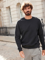 Black/Green Cotton Rich Crew Graphic Sweatshirts 2 Pack - Image 2 of 17