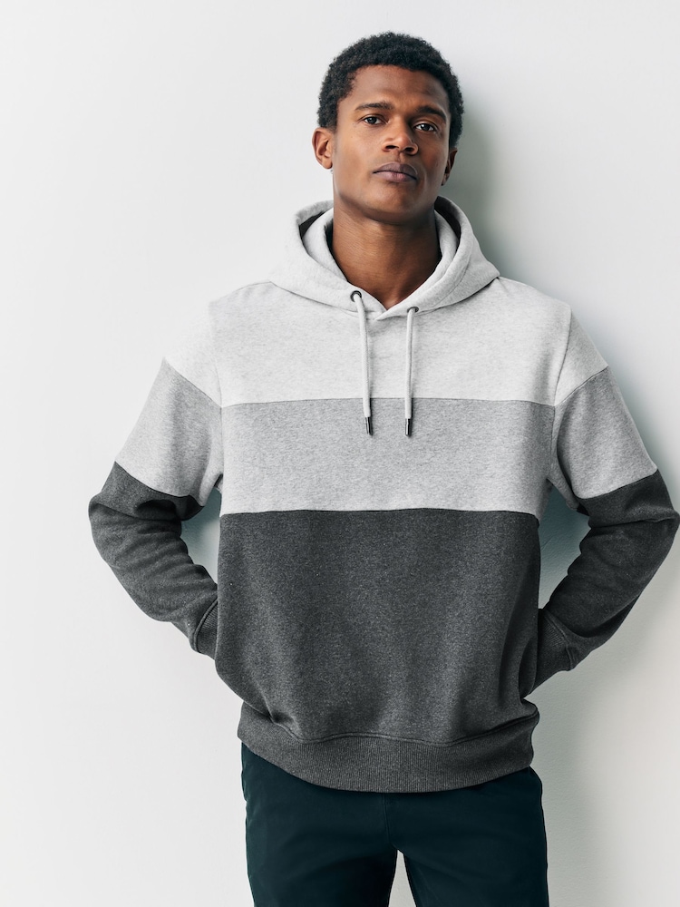 Blue/Grey Marl Panel Blocking Hoodies 2 Pack - Image 2 of 21