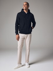 Black/Navy Blue Cotton-Rich Jersey Zip Up Hoodies 2 Pack - Image 2 of 16