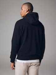 Black/Navy Blue Cotton-Rich Jersey Zip Up Hoodies 2 Pack - Image 6 of 16