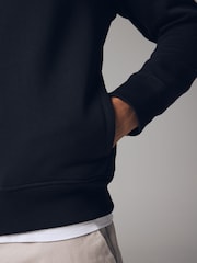 Black/Navy Blue Cotton-Rich Jersey Zip Up Hoodies 2 Pack - Image 8 of 16