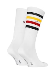 Tommy Hilfiger White Men Sport Socks 2 Pack - Image 2 of 2