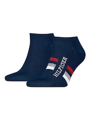 Tommy Hilfiger Blue Trainer Socks 2 Pack - Image 1 of 2