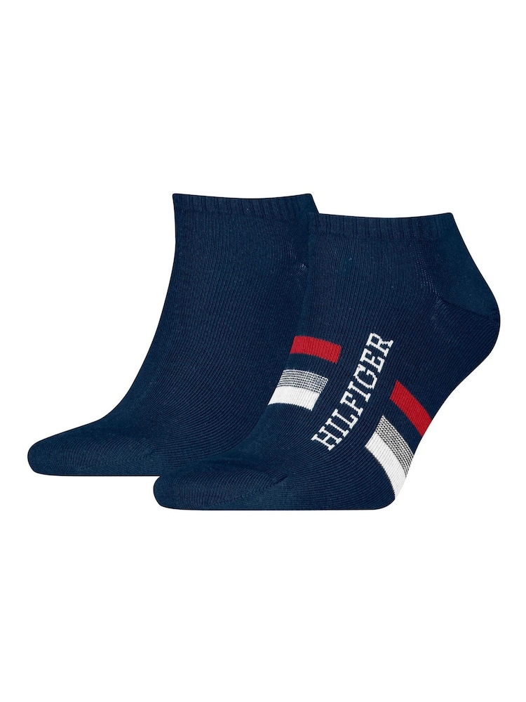 Tommy Hilfiger Blue Trainer Socks 2 Pack - Image 1 of 2