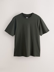 Navy/Green/Burgundy Red/Yellow/Slate/Blue Regular Fit Essential Cotton T-Shirts 6 Pack - Image 11 of 15