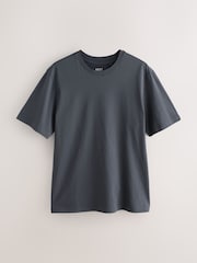 Navy/Green/Burgundy Red/Yellow/Slate/Blue Regular Fit Essential Cotton T-Shirts 6 Pack - Image 12 of 15