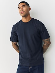 Navy/Green/Burgundy Red/Yellow/Slate/Blue Regular Fit Essential Cotton T-Shirts 6 Pack - Image 2 of 15