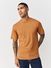 Navy/Green/Burgundy Red/Yellow/Slate/Blue Regular Fit Essential Cotton T-Shirts 6 Pack - Image 3 of 15