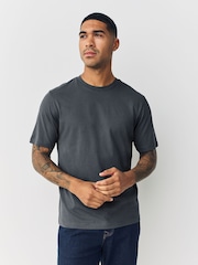 Navy/Green/Burgundy Red/Yellow/Slate/Blue Regular Fit Essential Cotton T-Shirts 6 Pack - Image 6 of 15