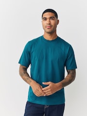 Navy/Green/Burgundy Red/Yellow/Slate/Blue Regular Fit Essential Cotton T-Shirts 6 Pack - Image 7 of 15