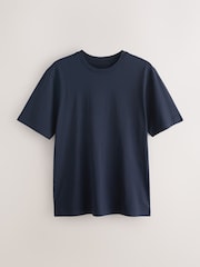 Navy/Green/Burgundy Red/Yellow/Slate/Blue Regular Fit Essential Cotton T-Shirts 6 Pack - Image 8 of 15
