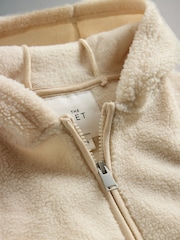 The Set Black/Cream 2 Pack Borg Fleece Zip Through Hoodies - Image 4 of 5