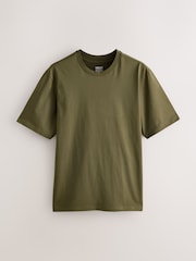 Blue/Black/Orange/Green/Grey/Ecru White Regular Fit Essential Cotton T-Shirts 6 Pack - Image 8 of 9
