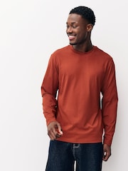 Pizarra/verde/crudo/naranja/marrón - Corte estándar - Pack de 5 camisetas de algodón 100 % de manga larga y corte estándar - Imagen 3 de 13