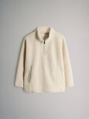 The Set Pink/Cream 2 Pack Borg Fleece Quarter Zip Jumpers - Image 6 of 9