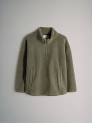The Set Black/Green 2 Pack Borg Fleece Quarter Zip Jumpers - Image 10 of 13