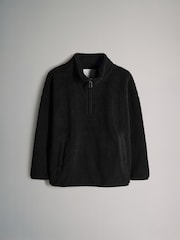 The Set Black/Green 2 Pack Borg Fleece Quarter Zip Jumpers - Image 11 of 13