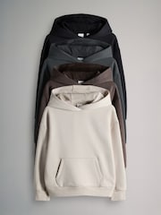 The Set Black/Brown 4 Pack Relaxed Fit Hoodies - Image 1 of 7