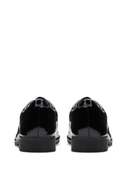 Clarks Black Standard Fit (F) Patent Aubrie Dress Youth Shoes - Image 6 of 7