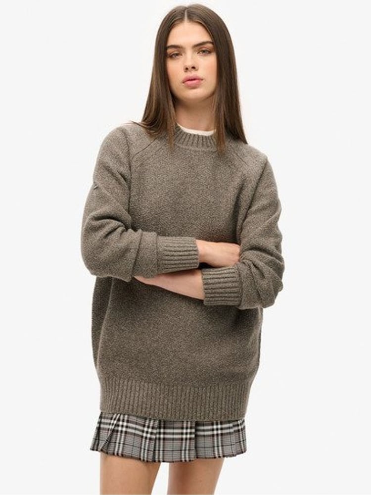Braun - Superdry Oversized Chunky Raglan Jumper - Bild 1 von 1