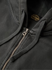 Superdry Black Oversized Contrast Stitch Zip 100% Cotton Hoodie - Image 6 of 6