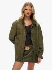 Superdry Green Oversized The Merchant Store Work 100% Cotton Jacket - Image 1 of 1