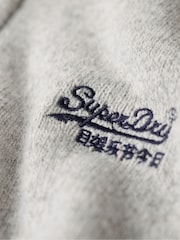 Superdry Grey Essential Embroidered Knitted Half Zip Jumper - Image 2 of 2