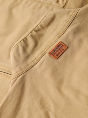 Superdry Brown Oversized Classic Harrington 100% Cotton Jacket - Image 6 of 6
