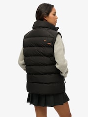 Superdry Black Oversized Sports Puffer Gilet - Image 2 of 3