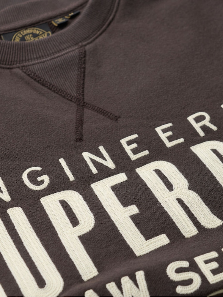 Superdry Oversized 100% Cotton Workwear Applique Sweatshirt - Imagen 2 de 2