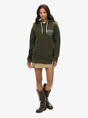 Superdry Green Oversized Machined Goods Workwear Hoodie - Image 2 of 4