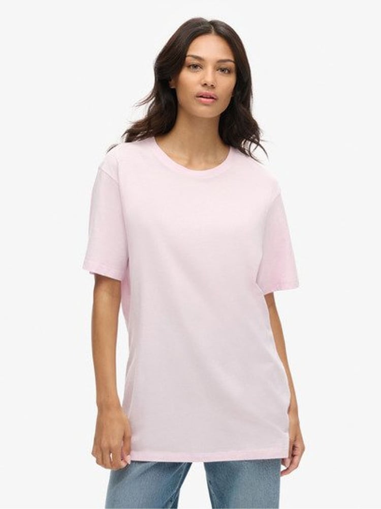 Superdry Pink Oversized Classic Essential T-Shirt - Image 1 of 1