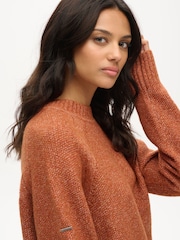Superdry Orange Oversized Chunky Raglan Jumper - Image 2 of 5