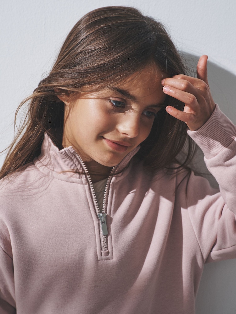 The Set Brown/Pink/Stripe 3 Pack Zip Neck Sweatshirts - Image 1 of 11 The Set Brown/Pink/Stripe 3 Pack Zip Neck Sweatshirts - Image 1 of 11